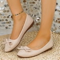 thumbnail image 4 of GERsome Ballet Flats for Women Comfort Slip On Round Toe Summer Dress Shoes for Casual Office Work Wedding, Beige Size 6, 4 of 9
