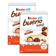 Kinder Bueno Mini, 2 Pack, Milk Chocolate and Hazelnut Cream, Individually Wrapped Chocolate Bars, 17.1 oz
