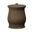 thumbnail image 1 of Good Ideas Savannah Panier de Rangement Décoratif Extérieur 30 Gallons Urn, Oak, 1 of 2
