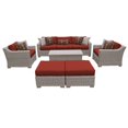 thumbnail image 1 of Coast 8 Piece Outdoor Wicker Patio Furniture Set in Terracotta, 1 of 2