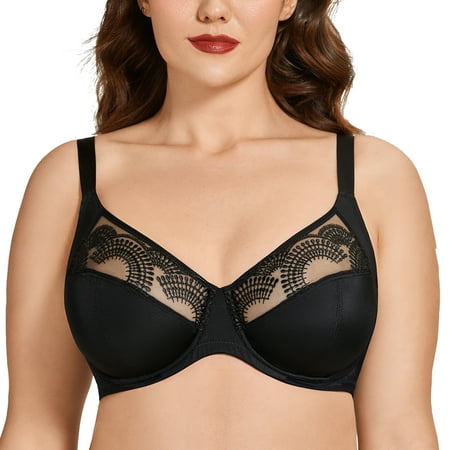 

AISILIN Women s Sexy Lace Bra Non Padded Underwire Plus Size Full Coverage Support