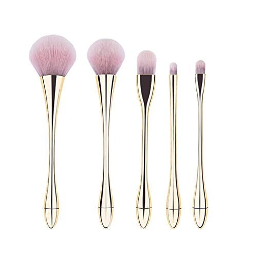 5 Pack Makeup Brush Set Cosmetic Makeup Brushes Premium Synthetic Kabuki Powder Foundation Blush Eyeshadow Nose Shadow Blending M