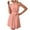 Pink, variant on AOOCHASLIY Ladies Dress Clothes Women Summer Sleeveless Round-Neck Belted Pleated Mini Casual Dress