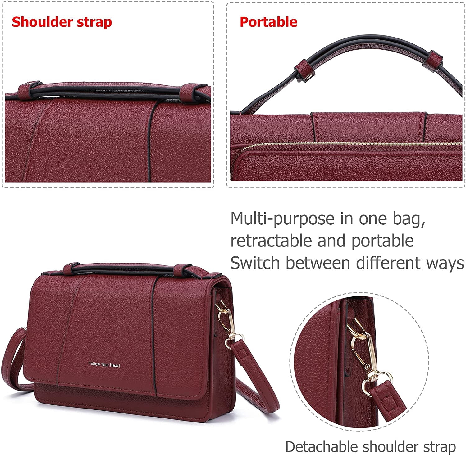 Small Crossbody Handbag for Women, Lightweight Shoulder Messenger Bag Clutch Purse Top Handle Phone Bag