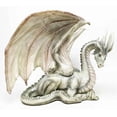 thumbnail image 6 of White Old Serpent Drake Wise Dragon Sculpture Composed and Ready To Strike, 6 of 6