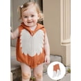 thumbnail image 6 of Cjfdfy Newborn Baby Boy Girl Halloween Animal Costume Infant Baby Fox Puppy Dog Frog Poached Egg Costume Fall Winter Sleeveless Hooded Zipper Romper Leg Warmers Set Toddler Halloween Cosplay Outfits, 6 of 9