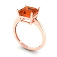 thumbnail image 2 of Solitaire Engagement Ring for Women - 2.5ct Simulated Red Diamond in 14K Rose Gold Promise Ring, 2 of 6