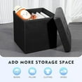 thumbnail image 3 of Storage Ottoman Toy Chest Folding Footrest Stool Seat .&#X.&#X.Linen Grey ( ), 3 of 7
