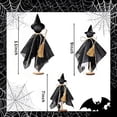 thumbnail image 3 of Halloween Decorations Indoor - 3 Set Primitive Halloween Wtich with Hat, Wooden Stand Witch Decor for Table Centerpieces, Mantels, Shelves, Vintage Spooky & Festive Party Decor, 3 of 9