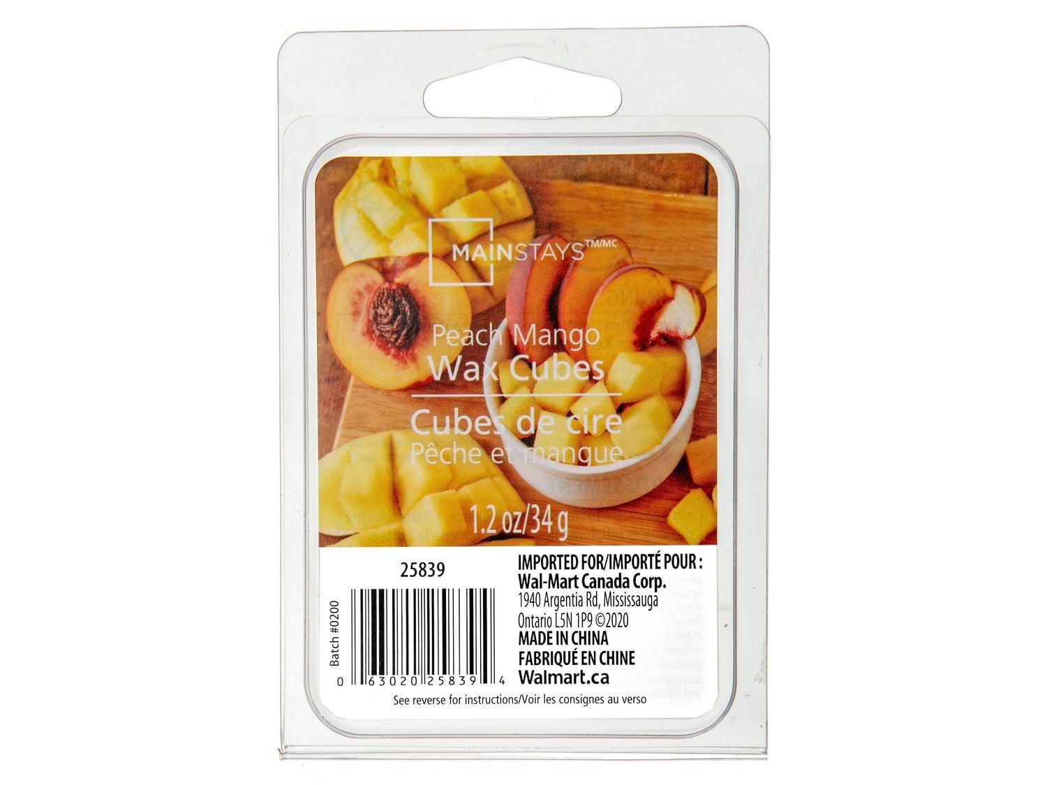 MAINSTAYS PEACH MANGO SCENTED WAX MELTS
