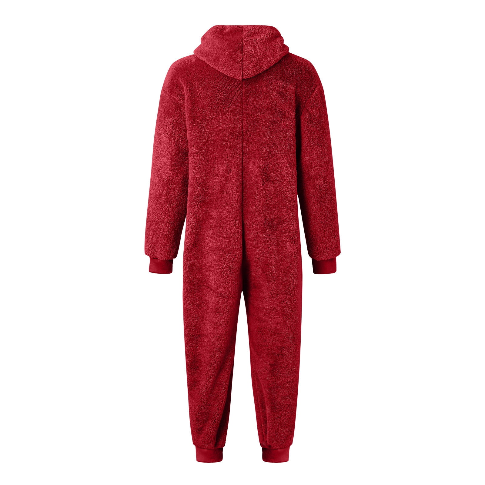 LNWUY Men Winter Warm Fleece One Piece Hooded Jumpsuits