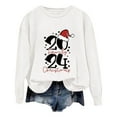 thumbnail image 1 of WEAIXIMIUNG Chandail en Molleton Surdimensionné pour Femmes Noël Manches Longues Col Rond Imprimé Lettre Léger Ample, 1 of 5