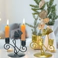 thumbnail image 2 of PEIBang Black Candelabra Metal Candle Holders,2 Arms Candlestick Holder Table Centerpiece for Birthday Holiday Valentines Wedding Party Decorations, 2 of 6