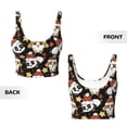 thumbnail image 5 of Picia Cute Dog Panda Sports Bra for Women,Padded Strappy Sports Bras Medium Support Yoga Bra with Removable Cups,Running Yoga Bra-X-Large, 5 of 9