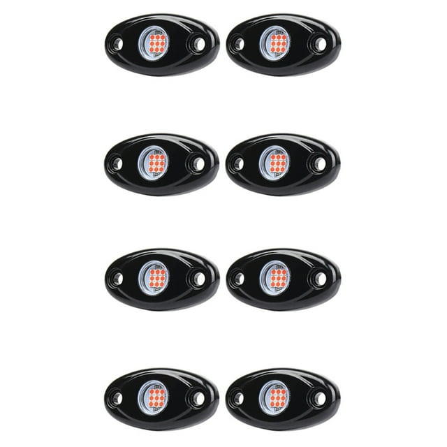 8 Pods LED Rock Lights Kit Waterproof Underglow LED Neon Trail Rig Lights for Truck ATV Offroad Boat-Red