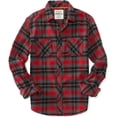 thumbnail image 1 of Aeropostale - Camisa de franela pesada para hombre, color rojo, extragrande Aeropostale Botones al frente, 1 of 1