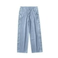 thumbnail image 5 of QHFBli Mens Baggy Jeans Mens Wide Leg Jeans Elastic Waist Baggy Jeans Casual Drawstring Denim Pants Trousers, 5 of 5
