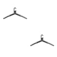 thumbnail image 2 of Cateissary Percha de ropa para exteriores, tendedero plegable con ranuras, organizador de abrigos Negro 2Conjunto, 2 of 6