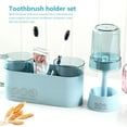 thumbnail image 2 of Toothbrush Holder Set Wheat Straw Organizer Cup Bathroom Countertop Decoration Toothpaste Shelf Household, 2 of 10