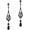 Black, variant on 1920s Vintage Wedding Pearl Dangle Drop Earrings Art Deco Gatsby Earrings
