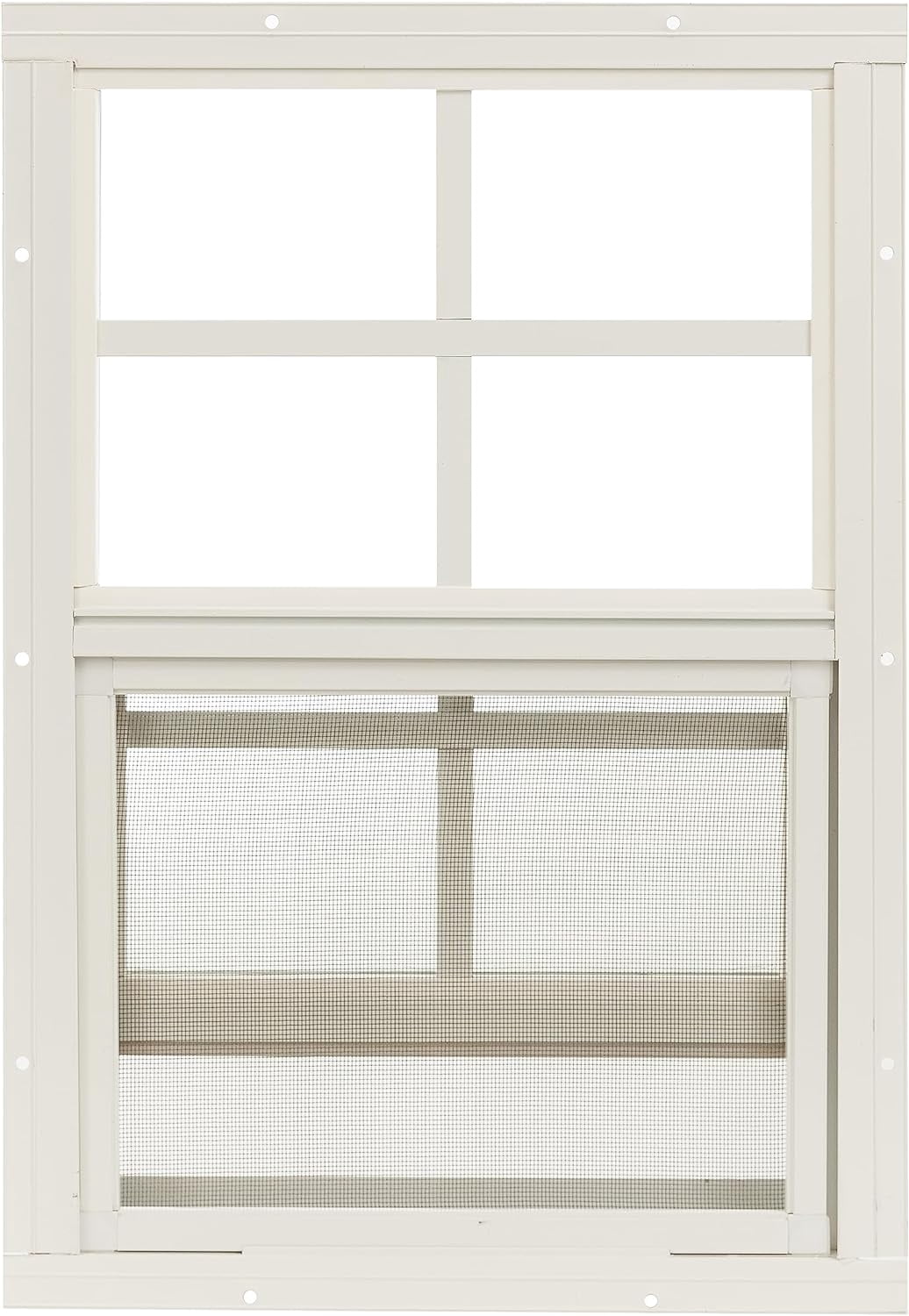 Shed Windows 18x27 (1-Pack) | Sliding Windows with Tempered Glass & Screens | Flush Mount, Black Aluminum Frames for Sheds, Chicken Coops & Playhouses