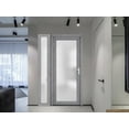 thumbnail image 6 of Front Exterior Prehung Metal-Plastic Door Frosted Glass / Manux 8102 Grey Ash / Side Window / Office Commercial and Residential Doors Entrance Patio Garage 48" x 80" Right-hand Inswing, 6 of 6