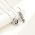 thumbnail image 4 of 2PC Tree of Life Urn Necklace for Ashes with Hollow Vial Cylinder Heart Cremation Jewelry Mini Keepsake Memorial Lockets for Holder Women Men Pets Ash, 4 of 6