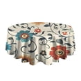 thumbnail image 5 of Pioneer Flower Floral Print Pattern Round Tablecloth 60"x60",Wrinkle Wipeable Table Cloth for Kitchen Dining Room Picnic Patio Party, 5 of 6
