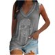 thumbnail image 1 of Moda mujer damas cuello en V suelta Tops Casual camiseta sin mangas blusa chaleco Pompotops  lopia998467, 1 of 5