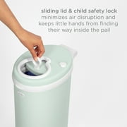 Ubbi Stainless Steel Diaper Pail, Odor Locking, No Special Bag Required, Award-Winning, Registry Must-Have, Sage Green