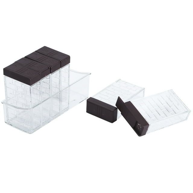 VGEBY Storage Container, Seasoning Pot, Jar, Seasoning Box, Food Grade Seasoning Bottle, Transparent Dual Hole Cooking Tool Household Kitchen Supplies For Home