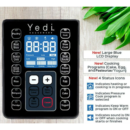 Yedi 9-in-1 Programmable Instant Pressure Cooker, with Deluxe Accessory