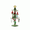Green, variant on Tabletop Glass Christmas Tree Ornament Set, Mini Tree with Detachable Hanging Decorations for Office Desk Mantel Home Holiday Winter Decor