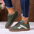 thumbnail image 2 of YLYL Womens Sneakers Lace up Gum Sole Retro Fashion Casual Comfort Walking Tennis Shoes, 2 of 9