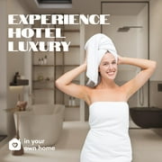 White Classic Hotel Collection 700 Gsm Turkish Cotton Bath Towels, Bathroom Towels Set, White, 27 x 54, 4 Pack