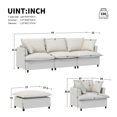 thumbnail image 2 of Oversized Single Seat Sofa Module for Modular Sectional, Chenille Armchair with Pillows, Modern Comfy Upholstered Lounge for Living Room, Apartment Bedroom, 2 Colors, 2 of 5