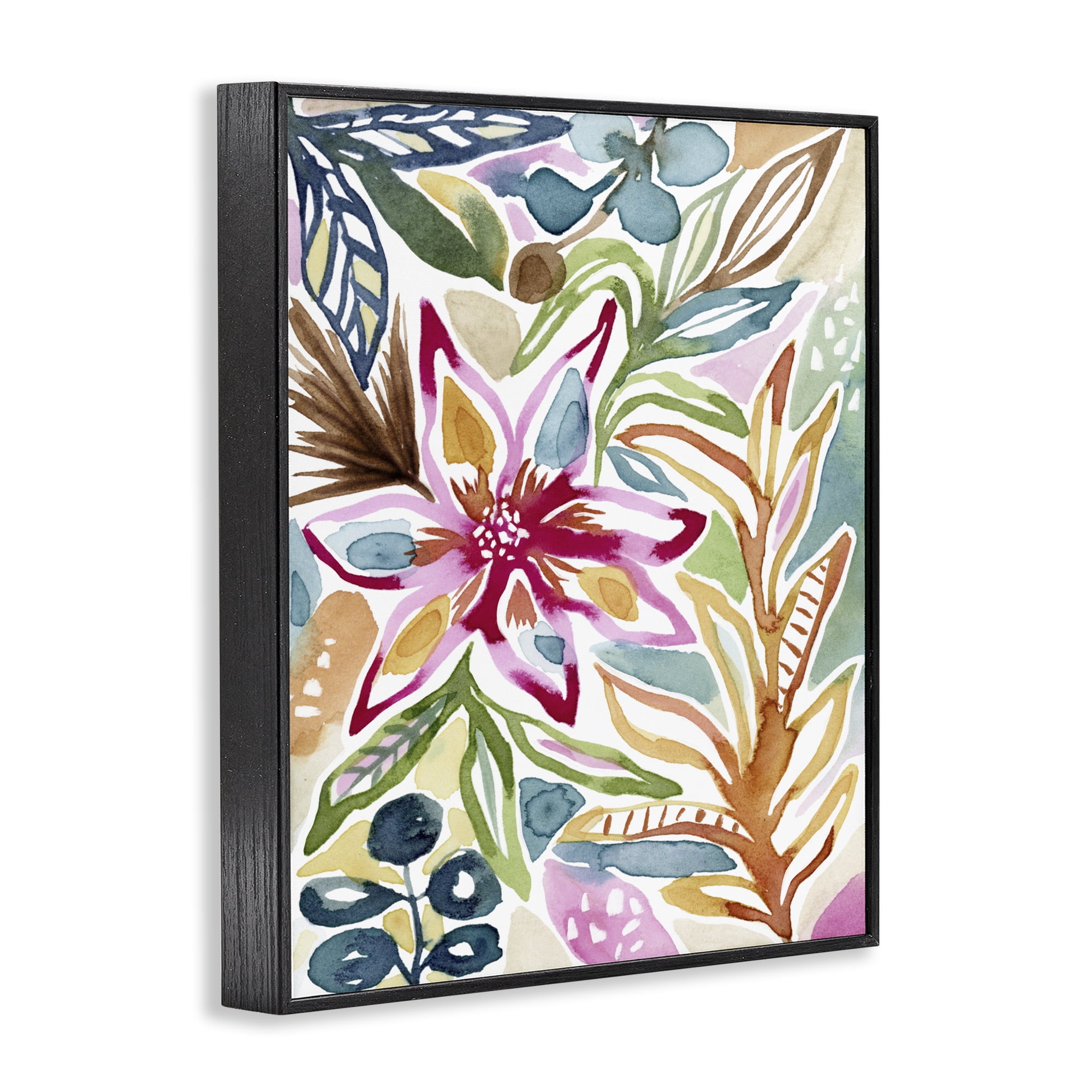 Stupell Industries Vibrant Garden Impressions Black Framed Giclee Art, design by Lisa Nohren