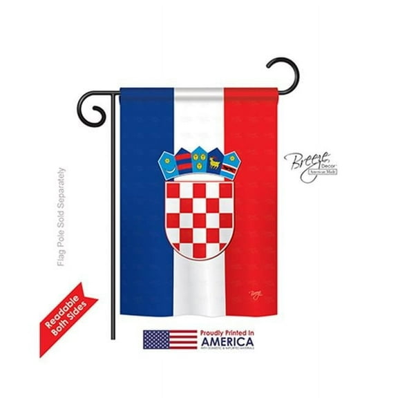 Breeze Decor 58210 Croatia 2-Sided Impression Garden Flag - 13 x 18.5 in.