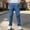 Blue, variant on Boys Twill Chino Pants Straight Leg Causal Elastic Waist Regular Fit Stretch Kids School Uniform Pants Black Size 12-13Years
