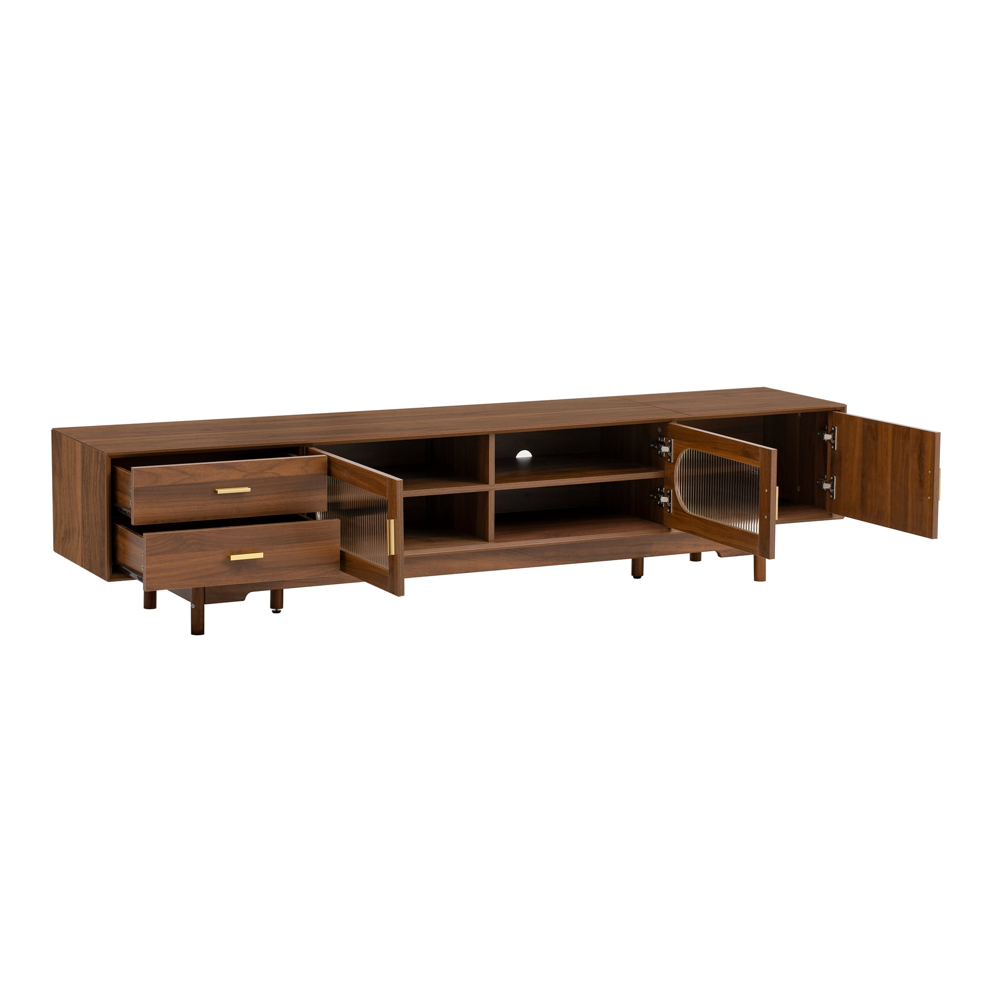 Homy Casa Media Cabinet TV Stand, Living Room Entertainment Center with Storage