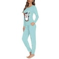 thumbnail image 2 of FOR U DESIGNS Snowflake Penguin Pj Lounge Sets for Women Fall Set of 2 Size XL Nightwear for Women Pajama Set Ladies Pj Bottoms Lightweight Sleepwear Long Pans and Tops, 2 of 6
