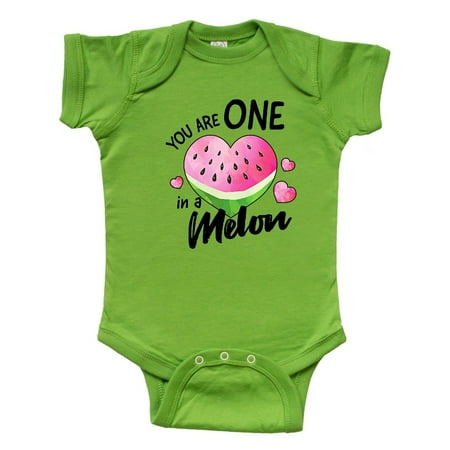 

Inktastic Valentines Day You are One in a Melon with Hearts Gift Baby Boy or Baby Girl Bodysuit