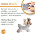 thumbnail image 4 of K&H Pet Products Mother's Heartbeat Calming Dog Toy Bone Pillow Gray Medium Breed Heartbeat 10 Inch, 4 of 8