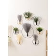 thumbnail image 3 of Boho Wall Decor, Wall-Mounted Metal Art, Hanging Artificial Pampas Display, Living Room, Bedroom, Bathroom, Diningroom, Fake Faux Plant 2 Pack Black Brown, 3 of 7