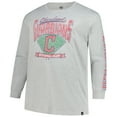 thumbnail image 2 of Men's-'47  Gray Cleveland Guardians Big & Tall Distressed Franklin Long Sleeve T-Shirt, 2 of 3