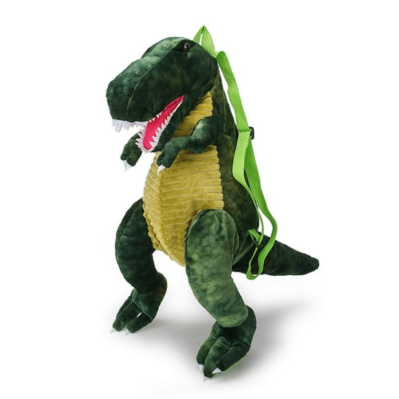 3D Dinosaur Backpack Cute New Fashion parent-child Creative Animal Cartoon Plush Backpack Dinosaurs Bag for Kids Gifts (Green) for All Kinds of Festivals and Game Toys