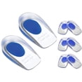 thumbnail image 1 of Copa de gel para el talón Revestimiento para fascitis plantar - Posavasos de silicona para el talón para aliviar el dolor del espolón óseo El mejor gel de plantilla para proteger el dolor o los pies irritados (grande) azul Sailing Electrónica, 1 of 5