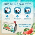 thumbnail image 3 of Sweet Summer Time Mailbox Cover Magnetic Watermelon Tropical Plants and Flowers Mailbox Wraps Post Letter Box Cover for Garden Yard Home Decor Standard Size 21" x 18", 3 of 6