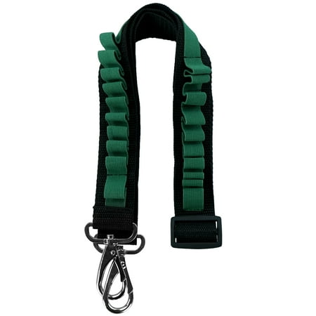 BOROLA Bandolier Toy Gun Soft Bullets Shoulder Strap Adjustable Clip Charger Darts Ammo Storage Belt Compatible for Nerf Blasters (2 Point Tactical Shoulder Strap, Green)