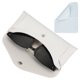 thumbnail image 1 of Funda de gafas de cuero con botón y paño de limpieza para hombres y mujeres, estuches para gafas de sol (blanco), 1 of 6
